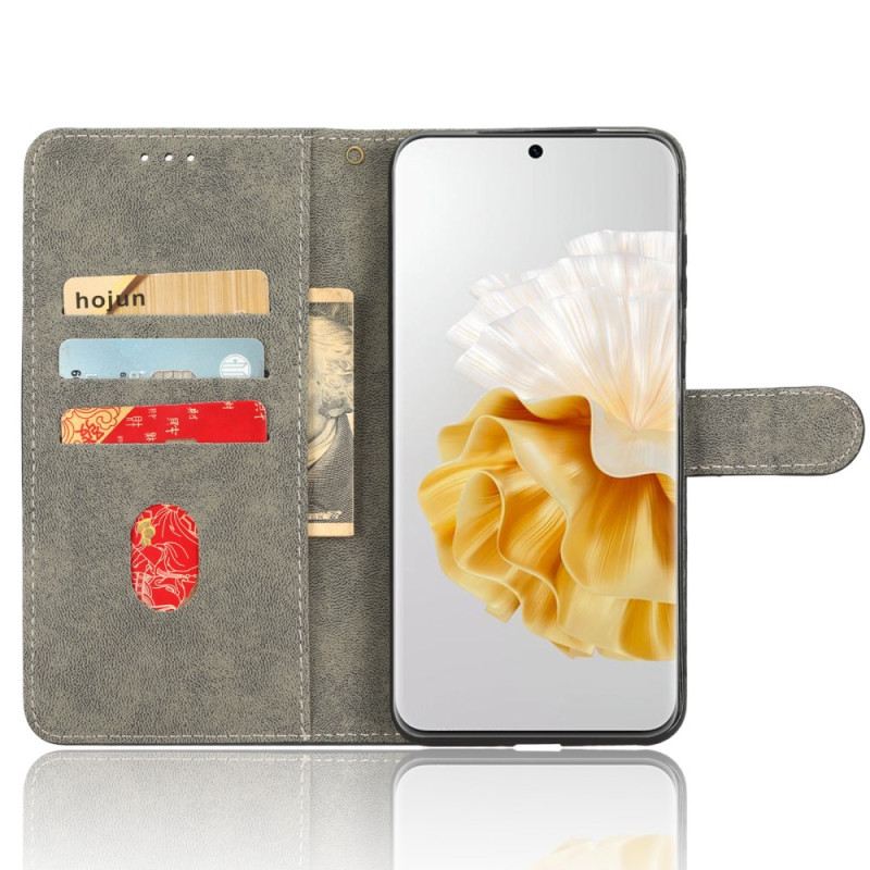 Fliptok / Bőrtok Huawei P60 Pro Klasszikus Rfid Zsinórral