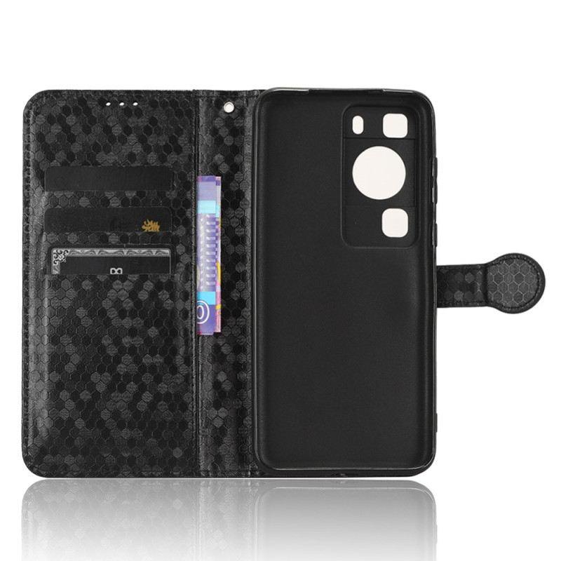 Fliptok / Bőrtok Huawei P60 Pro szíjjal 3d Minta Szíjjal