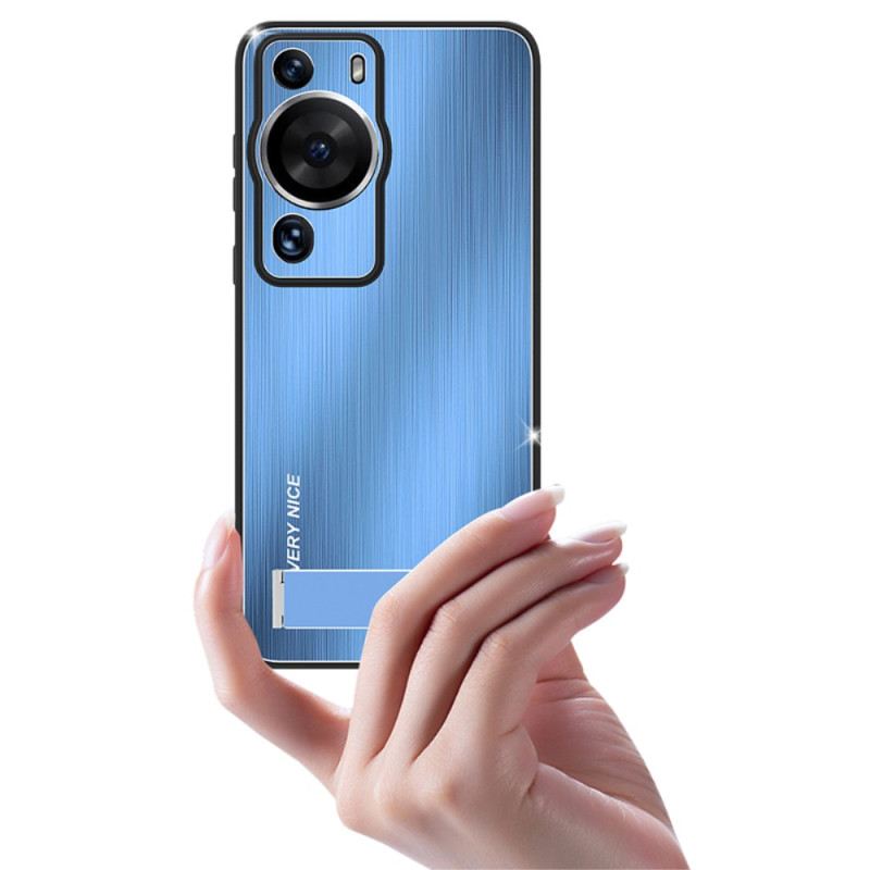 Tok Huawei P60 Pro Szálcsiszolt Alumínium Támasztékkal