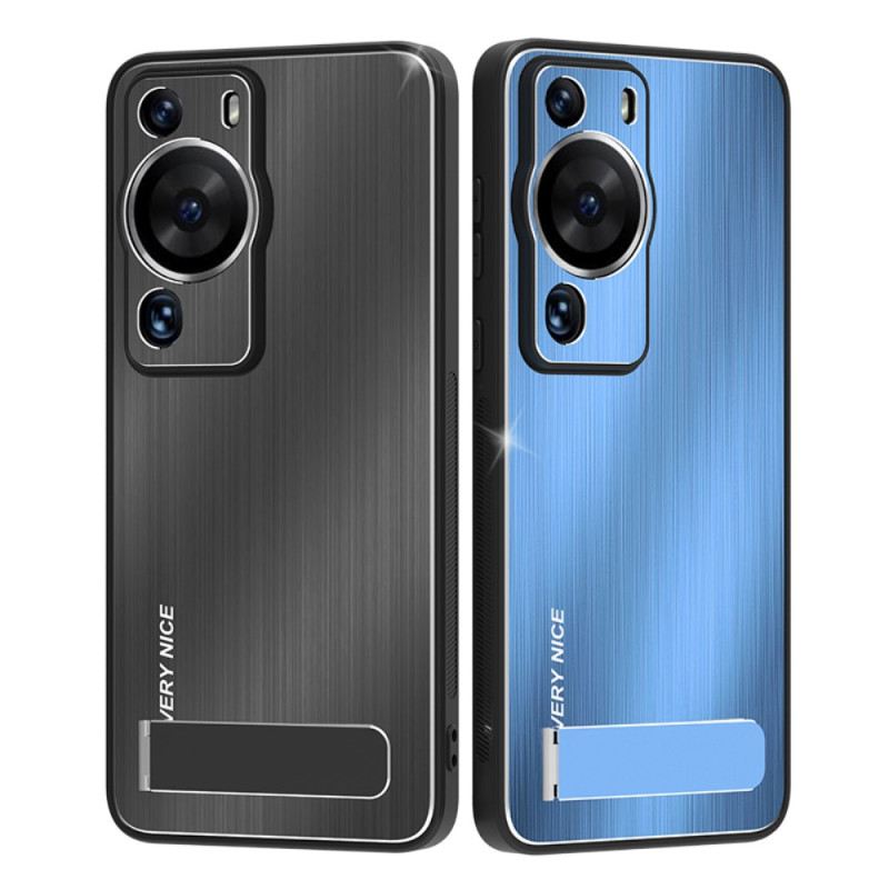 Tok Huawei P60 Pro Szálcsiszolt Alumínium Támasztékkal