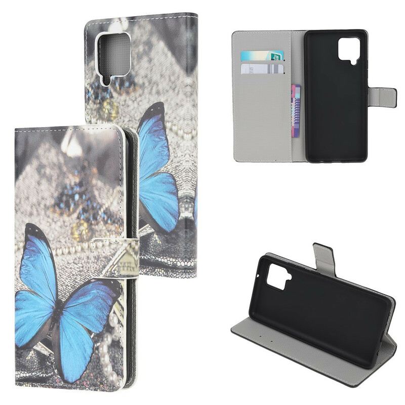 Fliptok / Bőrtok Samsung Galaxy A42 5G Butterfly Prestige Blue