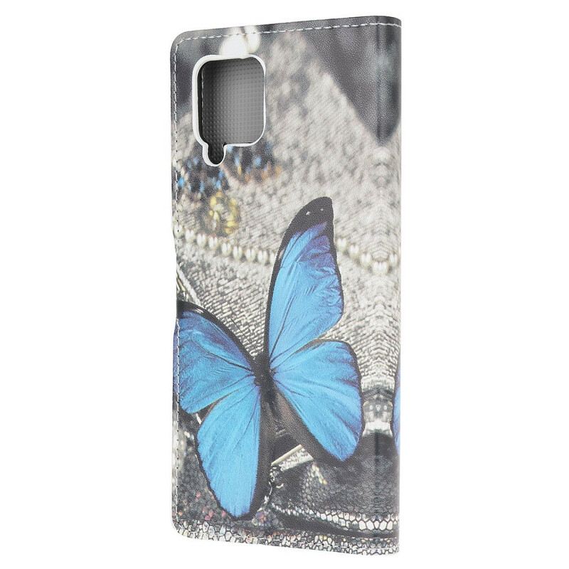 Fliptok / Bőrtok Samsung Galaxy A42 5G Butterfly Prestige Blue