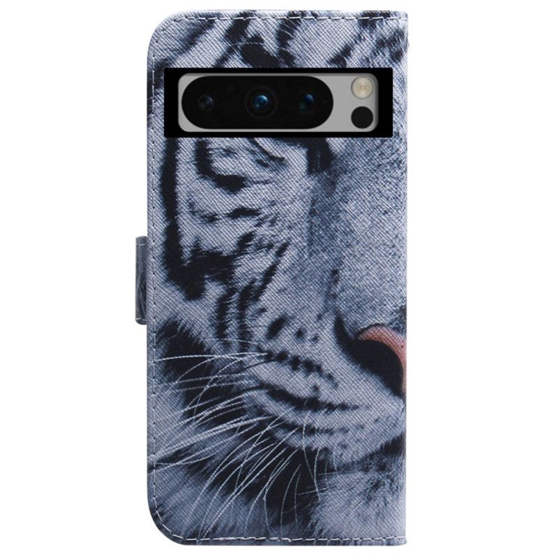 Bőrtok Google Pixel 8 Pro Fehér Tigris