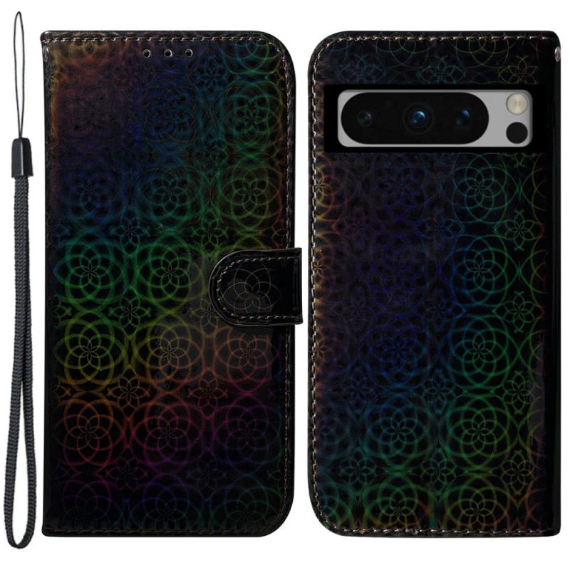 Kinyitható Bőrtok Google Pixel 8 Pro Strappy Disco