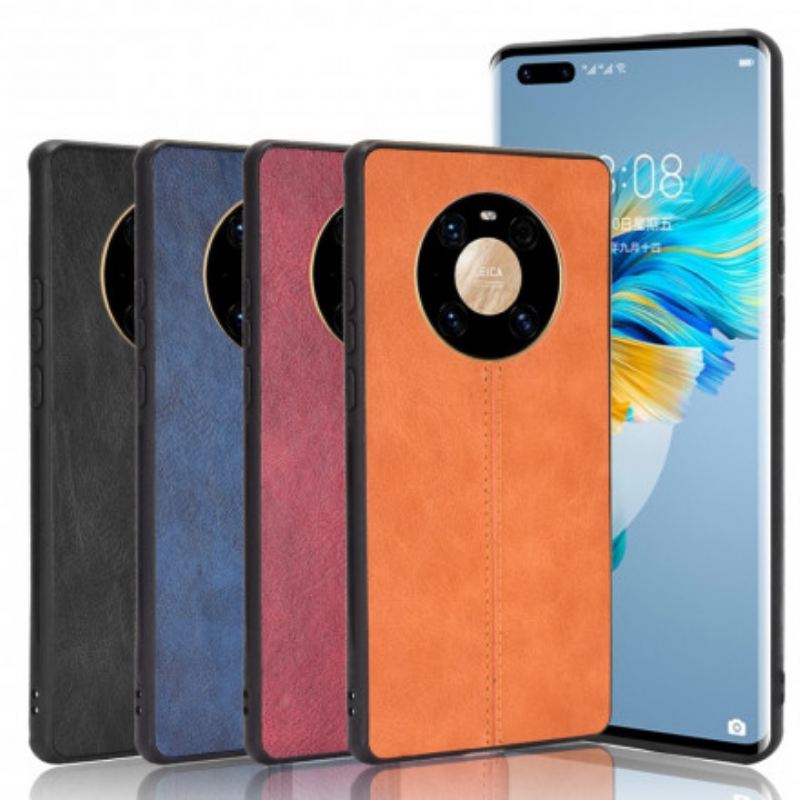 Tok Huawei Mate 40 Pro Couture Bőr Hatás