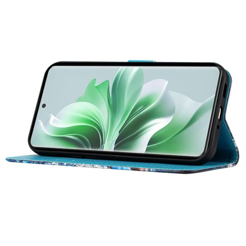 Fliptok Oppo Reno 11 Pro 5g Eiffel-torony És Pillangószíj