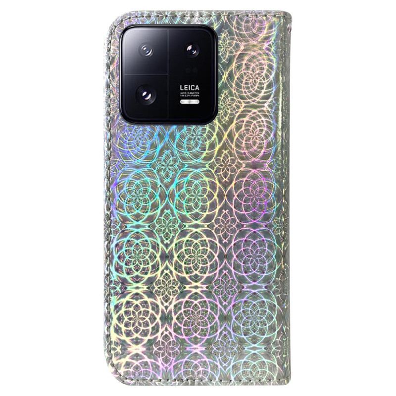 Fliptok / Bőrtok Xiaomi 13 Pro szíjjal Strappy Disco Stílus