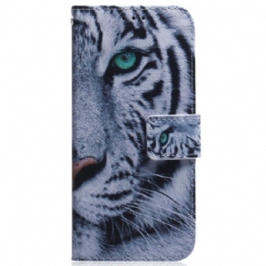 Fliptok Xiaomi 13 Pro szíjjal Pántos Fehér Tigris