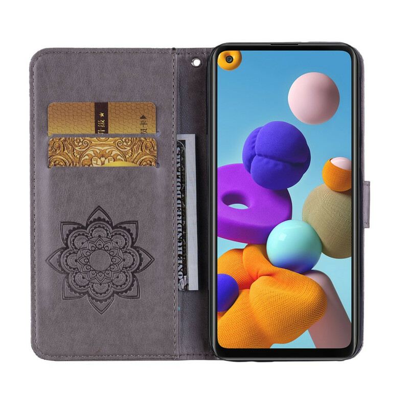 Fliptok / Bőrtok Samsung Galaxy A21s Bagoly Mandala És Varázsa