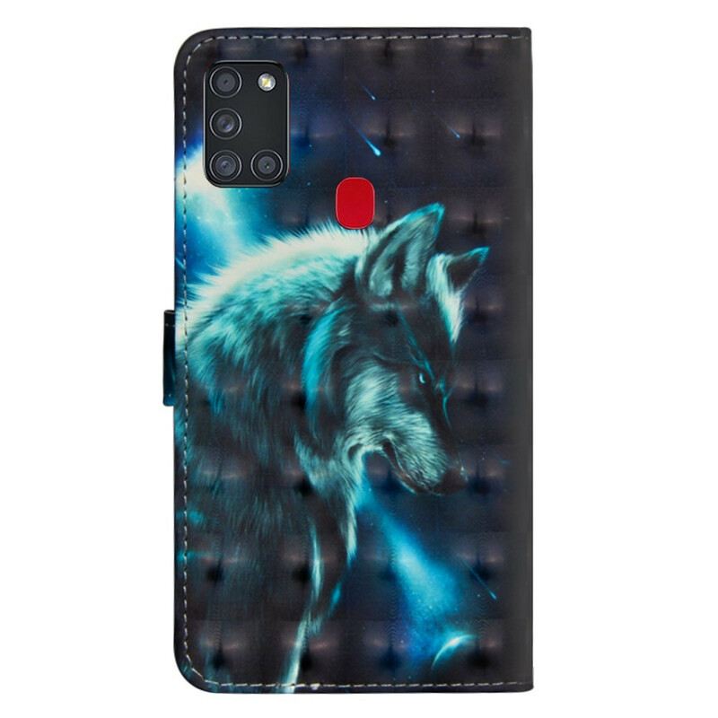 Fliptok / Bőrtok Samsung Galaxy A21s Majestic Wolf