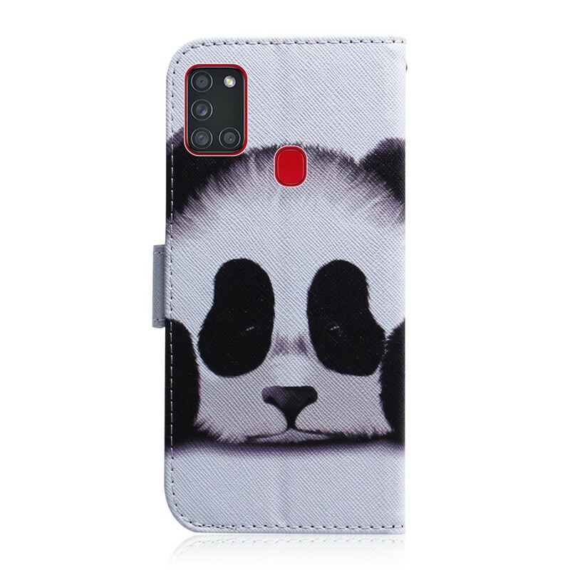 Fliptok / Bőrtok Samsung Galaxy A21s Panda Arc