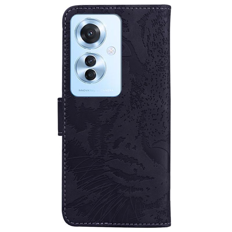 Fliptok Oppo Reno 11f 5g Tigris Lábnyom