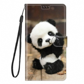 Fliptok Xiaomi 12 / 12X szíjjal Kis Panda Szíjjal