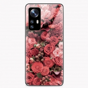 Tok Xiaomi 12 / 12X Rose Flowers Edzett Üveg