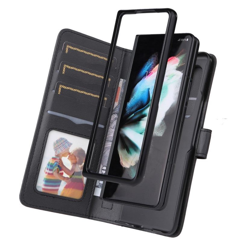 Fliptok / Bőrtok Samsung Galaxy Z Fold 3 5G Többfunkciós Üzleti Érme Pénztárca