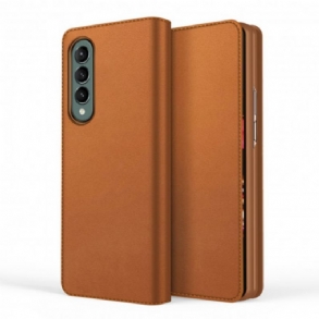 Fliptok Samsung Galaxy Z Fold 3 5G Bőrtok Skin-touch Hasított Bőr