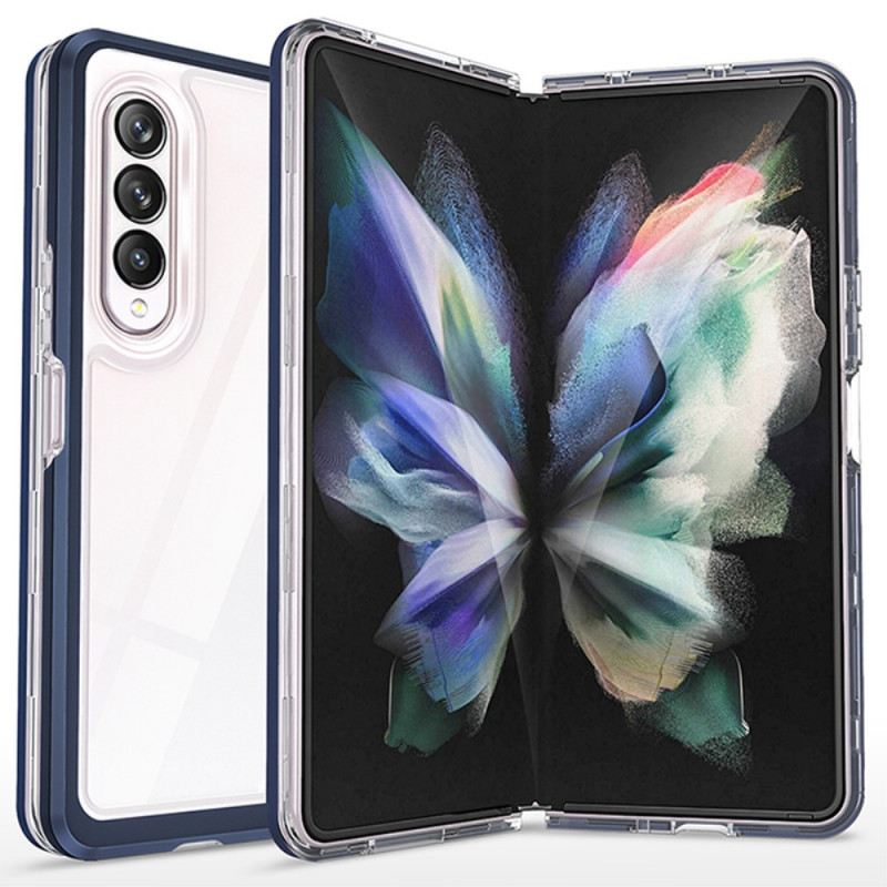 Telefontok Samsung Galaxy Z Fold 3 5G Átlátszó Hibrid Színes Élek