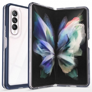 Telefontok Samsung Galaxy Z Fold 3 5G Átlátszó Hibrid Színes Élek