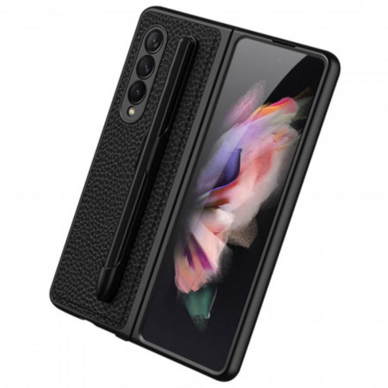 Telefontok Samsung Galaxy Z Fold 3 5G Litchi Bőr Gkk Tolltartó