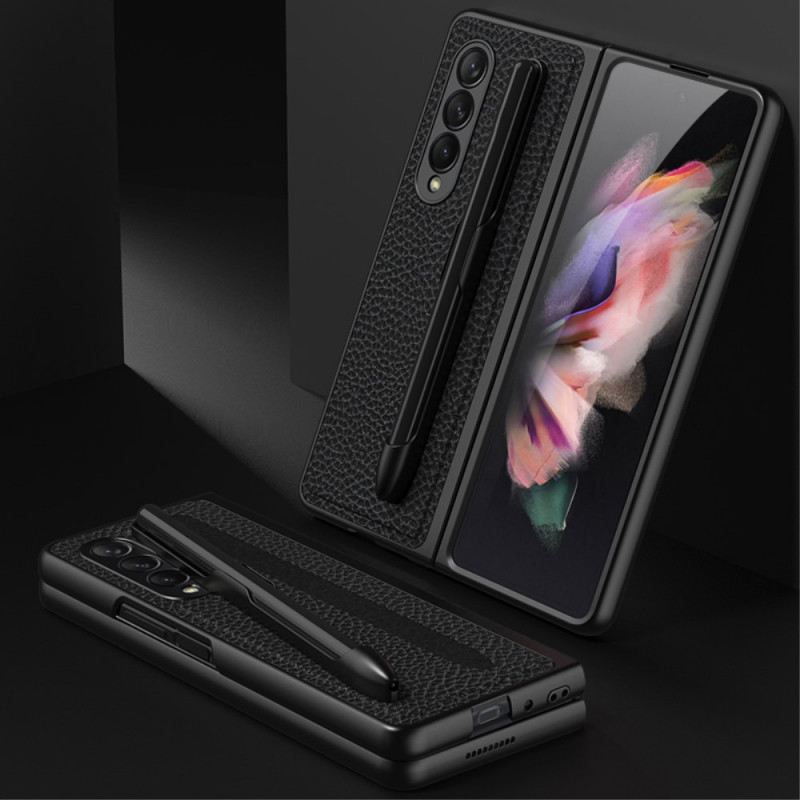 Telefontok Samsung Galaxy Z Fold 3 5G Litchi Bőr Gkk Tolltartó