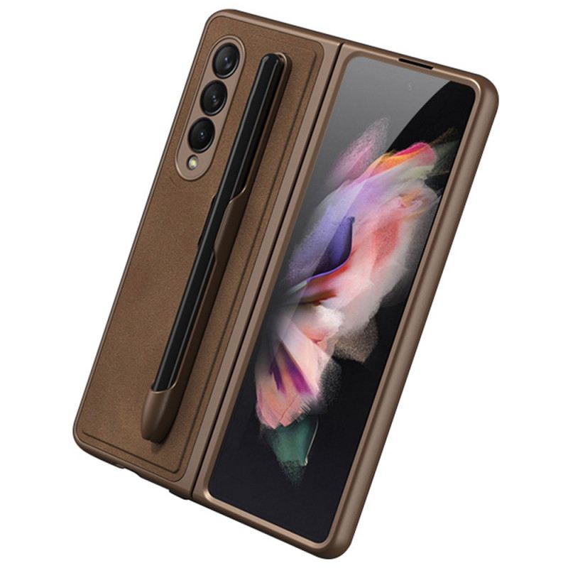 Tok Samsung Galaxy Z Fold 3 5G Bőr Hatású Tolltartó Gkk