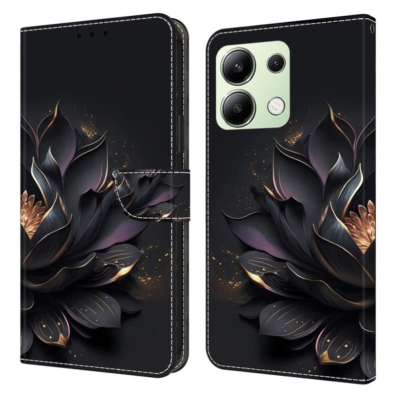 Bőrtok Xiaomi Redmi Note 13 4g Lila Lótusz