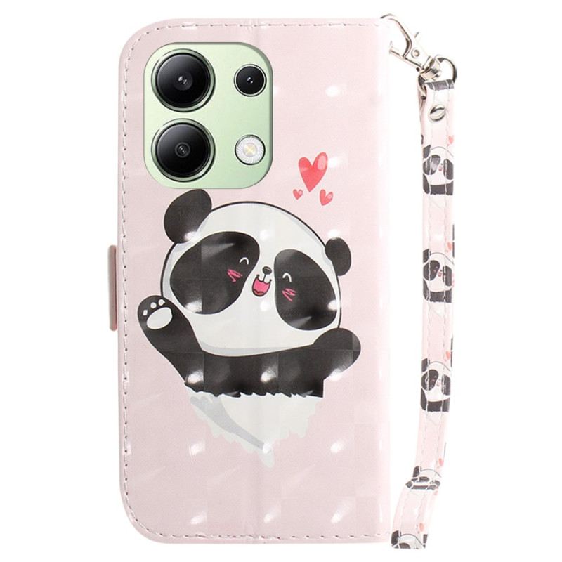 Bőrtok Xiaomi Redmi Note 13 4g Panda Love Szíjjal