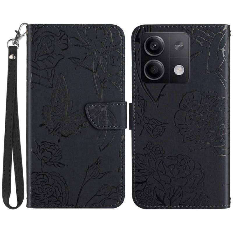 Fliptok Xiaomi Redmi Note 13 4g Pillangónyomat Pánttal