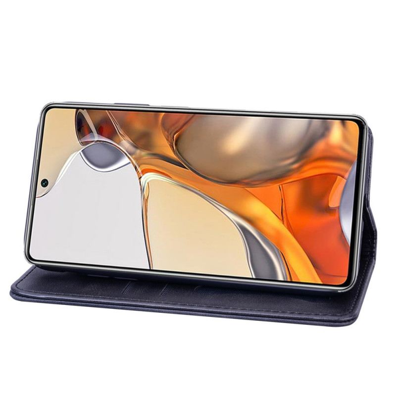 Fliptok Xiaomi 11T / 11T Pro Bőrtok Két Textúrájú Üzleti Bőr Hatás