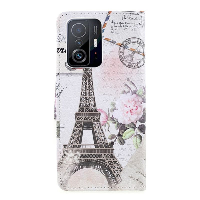 Kinyitható Tokok Xiaomi 11T / 11T Pro Retro Eiffel-torony