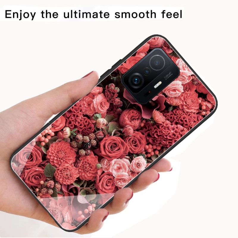 Tok Xiaomi 11T / 11T Pro Rose Flowers Edzett Üveg