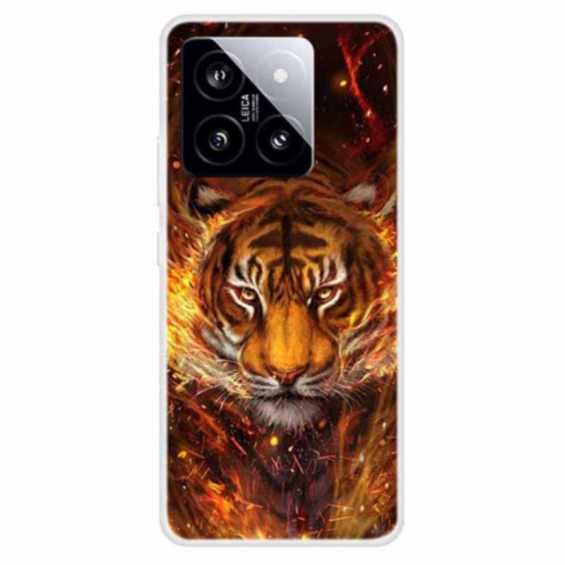 Mobiltelefon Tokok Xiaomi 14 Tigris Lángokban