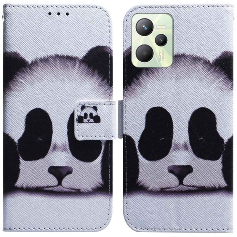 Fliptok / Bőrtok Realme C35 Panda