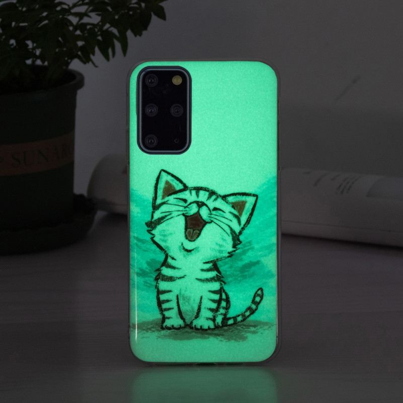 Tok Samsung Galaxy S20 Plus / S20 Plus 5G Fluoreszkáló Macska