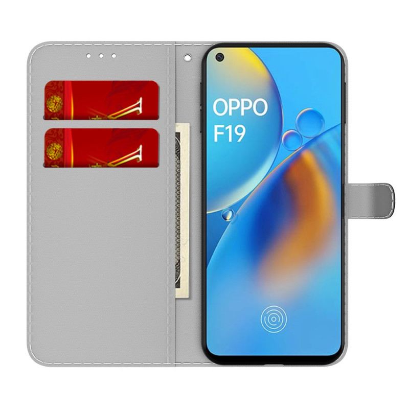 Fliptok / Bőrtok Oppo A74 4G Absztrakt Minta