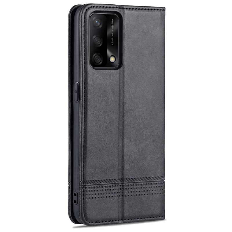 Fliptok Oppo A74 4G Bőrtok Azns Műbőr