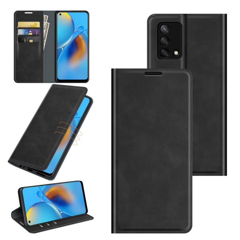 Fliptok Oppo A74 4G Bőrtok Skin Touch