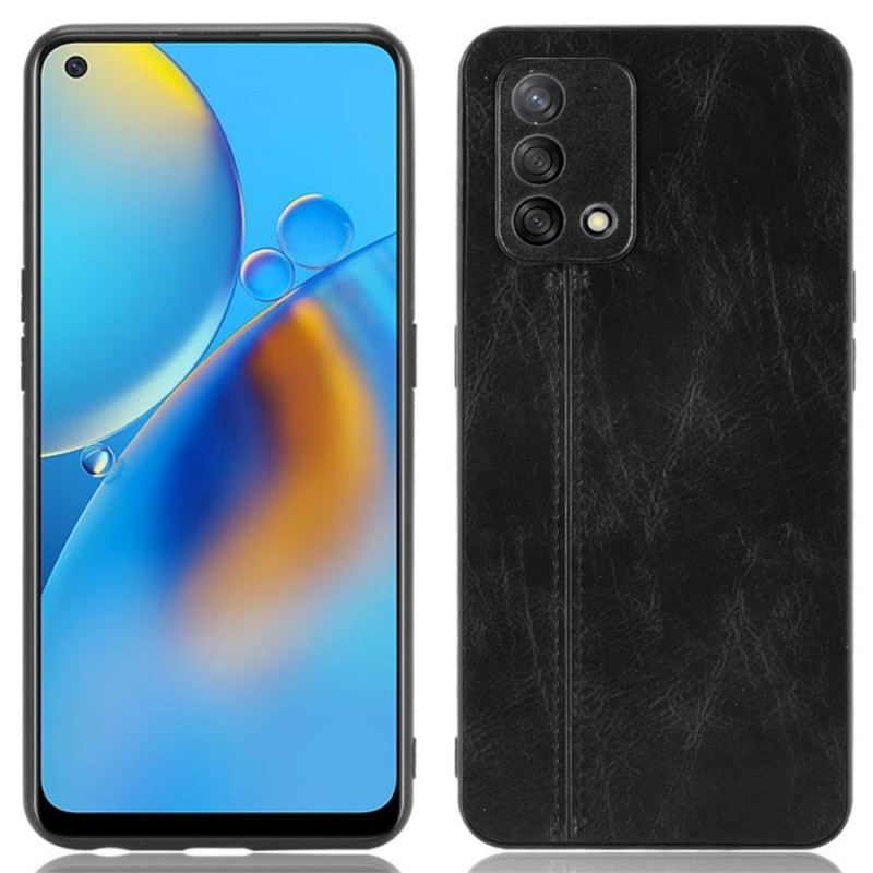 Telefontok Oppo A74 4G Stílusos Bőr Varrás