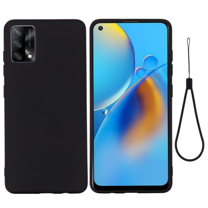 Tok Oppo A74 4G Folyékony Szilikon Nyakpánttal