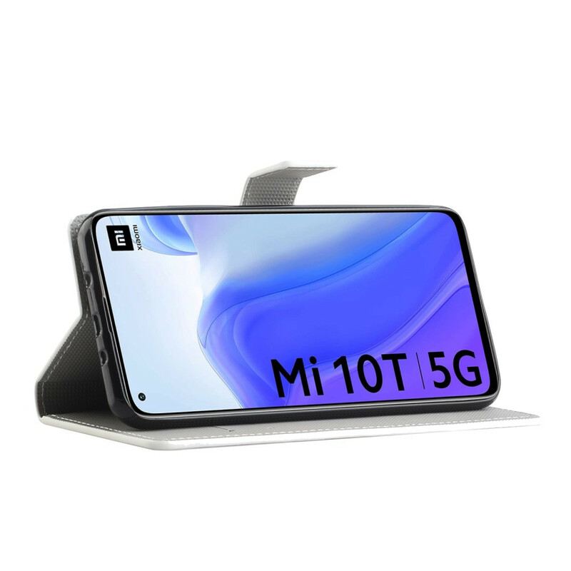 Fliptok / Bőrtok Xiaomi Mi 10T / 10T Pro Kék Pillangó