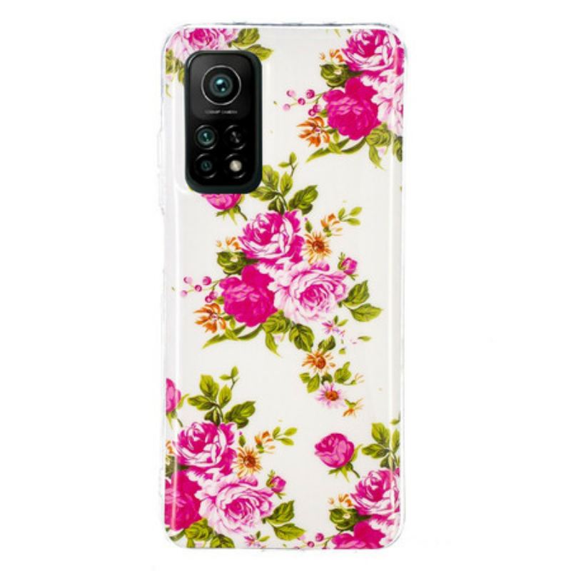 Telefontok Xiaomi Mi 10T / 10T Pro Fluoreszkáló Liberty Flowers