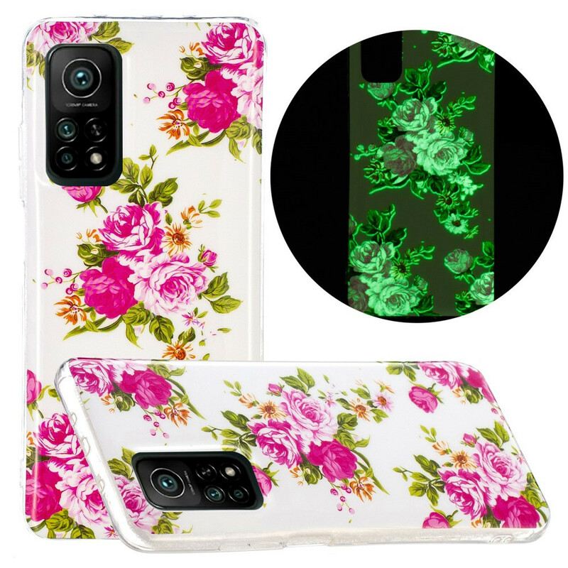 Telefontok Xiaomi Mi 10T / 10T Pro Fluoreszkáló Liberty Flowers