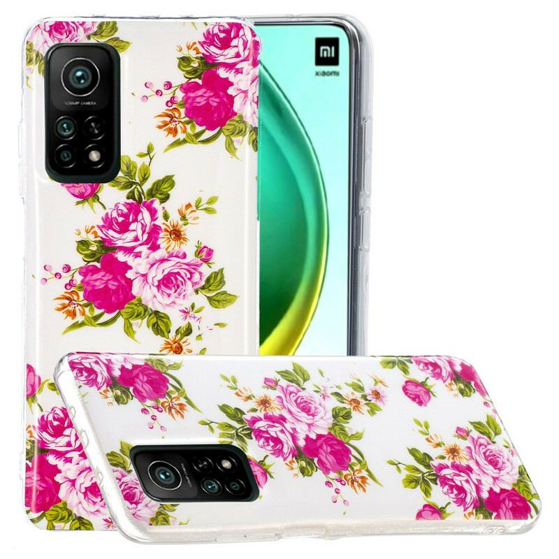 Telefontok Xiaomi Mi 10T / 10T Pro Fluoreszkáló Liberty Flowers