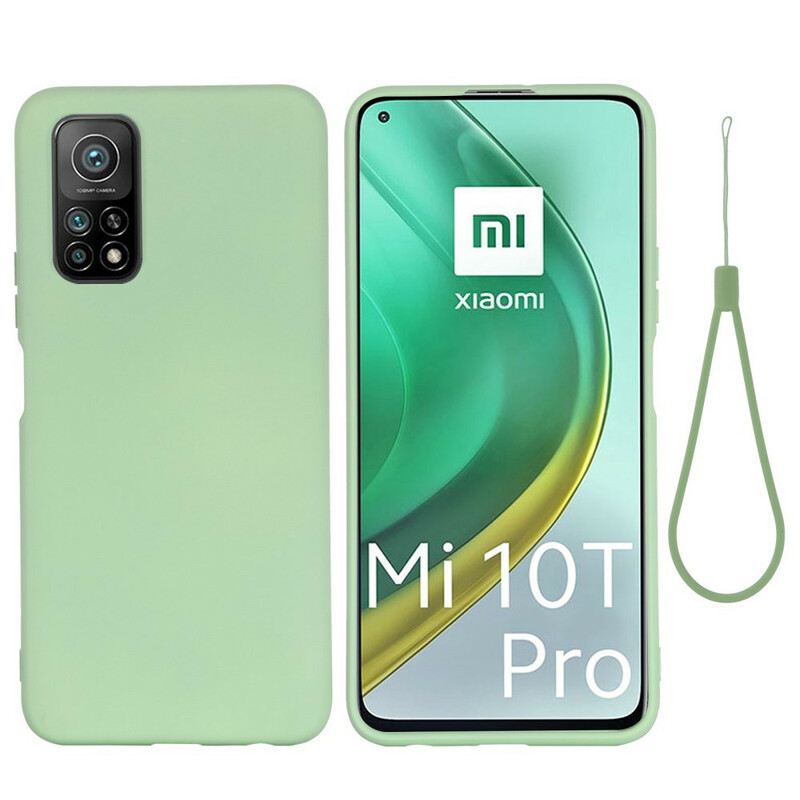 Tok Xiaomi Mi 10T / 10T Pro Folyékony Szilikon Nyakpánttal