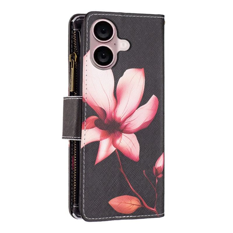 Fliptok iPhone 16 Plus Lotus Strap Pénztárca