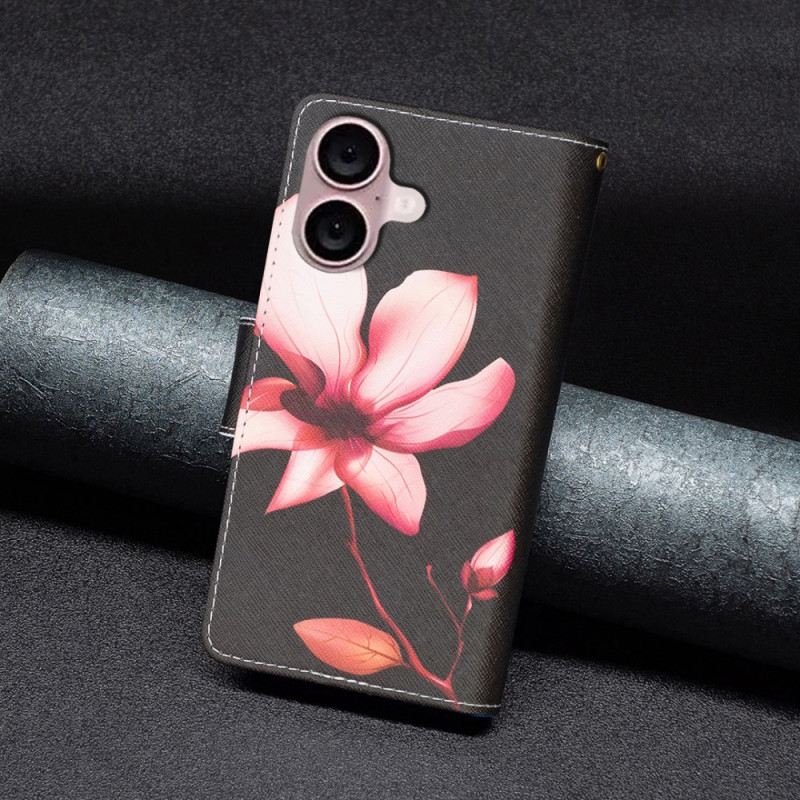 Fliptok iPhone 16 Plus Lotus Strap Pénztárca