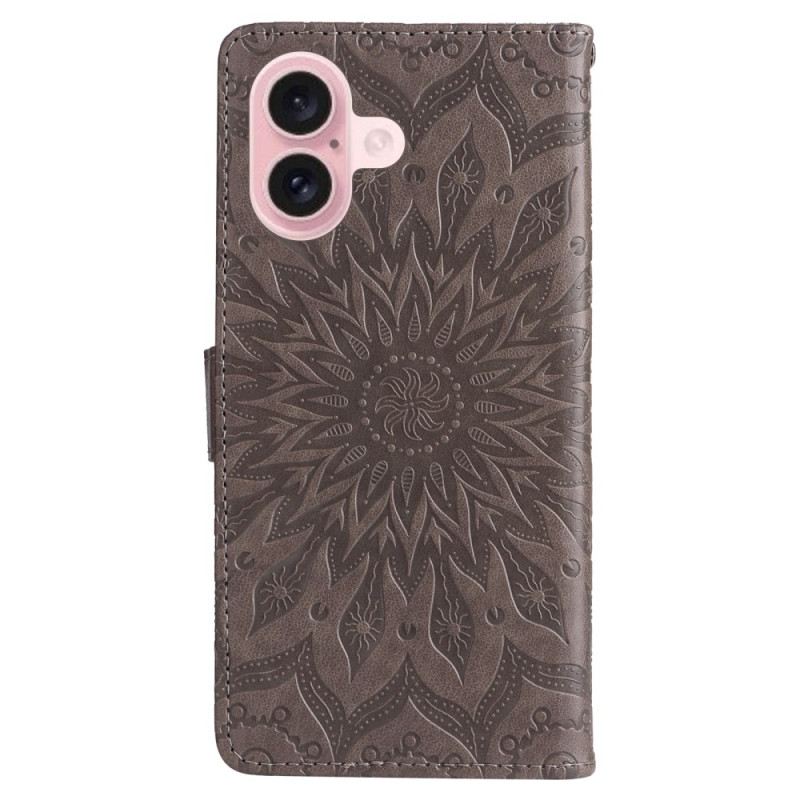 Fliptok iPhone 16 Plus Mandala Minta Pánttal