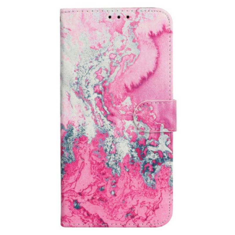 Fliptok iPhone 16 Plus Navy Pink Márvány