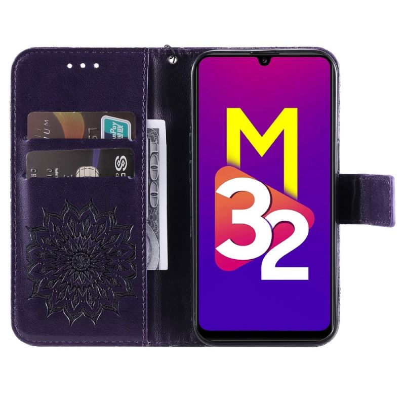 Fliptok / Bőrtok Samsung Galaxy M32 Napvirág