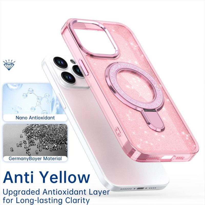 Mobiltelefon Tokok iPhone 16 Pro Glitter Design Magsafe Kompatibilis